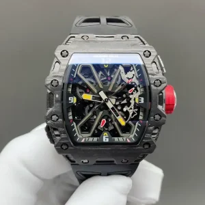 men’s ultra-light hollow automatic mechanical watch with carbon fiber barrel case 35-03 fashion sports watch