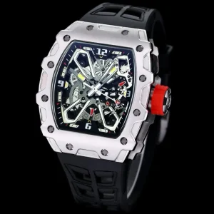 stainless steel barrel-shaped case 35-03 men’s luxury business sports hollow automatic mechanical watch