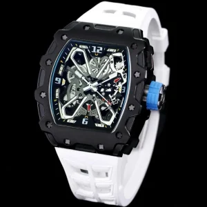 stainless steel watch case with sapphire crystal surface 35-03 men’s luxury business skeleton sports mechanical watch