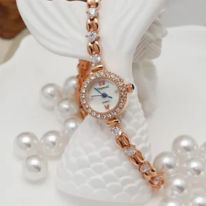 women’s watch alloy quartz ladies rose gold watch waterproof 3ATM tungsten steel color